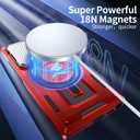 Camera Stand Case for Galaxy S25 Ultra, [Compatible with MagSafe][Lens Cover] 2024 Version Military Grade Protective Soft Case for Samsung Galaxy S25 Ultra 6.86" Men Women, Red