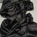 BALAPET 2 Pack Satin Cervical Pillowcase, Smooth & Soft Pillow Case Cover,Ergonomic Pillowcase with Zipper,Cover Only(Black)