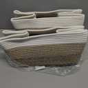 MiniArk Large Storage Baskets for Shelves, Closet Organizers Bins for Clothes Blanket Towels, Baby Nursery, Toy Baskets Box, Woven Rope Baskets, 17 x 13 x 7.5, 2 Packs Gradient Brown