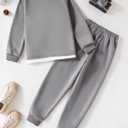 Boy Clothes Kids Boys Fall Winter Outfits Long Sleeve Fleece Hooded Tracksuit Sweatshirt Tops Jogging Sweatpants (9-10 Years)