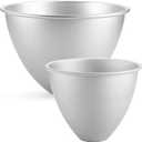 WUWEOT 2 Pack Doll Dress Cake Pan, 8" & 6" Princess Skirt Cake Mold, Non Stick Aluminum Semicircle Dessert Mold Baking Supplies for Home Party Banquet Sugarcraft Chocolate Decoration