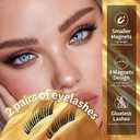 Magnetic eyelashes, magnetic eyelashes with applicator,3styles,natural look,wispy,butterflyNo glue needed,Reusableeasy to remove