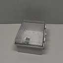 Zulkit Junction Box ABS Plastic Dustproof Waterproof IP65 Electrical Boxes Hinged Shell Outdoor Universal Project Enclosure Clear Cover with 2 Cable Glands 8.7 x 6.7 x 4.3 inch (220x170x110 mm)