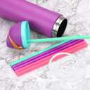 3 x 6pcs Straw Replacements for Owala FreeSip 24 oz 32 oz, Reusable Plastic Straws with 2 Seal Lid Gaskets and 1 Cleaning Brush for Owala 14/19/24/32/40oz Water Bottle Tumbler Cup Accessories Parts