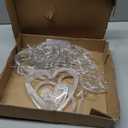 Heart Shaped LED Lights String Curtain Window Valent Fairy Lamp Home Tree Decor