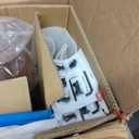 DUMOS 26 Inch Counter Height Bar Stools Set of 2, Modern Faux Leather High Barstools with Back and Metal Leg, Bar Chairs for Kitchen lsland, Elegant Brown