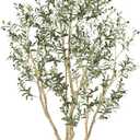 LYERSE Olive Trees Artificial Indoor - Faux Olive Tree 7ft with Olive Branches and Lifelike Fruits - Fake Olive Tree 7 Feet for Modern Home Office House Living Room Decor Indoor