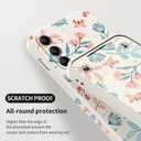 for Samsung Galaxy A14 5G Case Slim Soft Liquid Silicone Flower Pattern Galaxy A14 5G Phone Cover(6.6" Display) -Leaf White