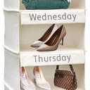 Super Heavy Duty Kids Closet Organizers and Storage | Linen Weekly Clothes Organizer for Kids with 6 Shelves | Hanging Clothes Organizer | Kids Clothes Rack w/Hook & Loop