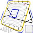 Eastgoing Baseball and Softball Rebounder Net,Baseball Pitching Net with Pitching Target,Multi-Angle Bounce Back Net for Volleyball Rebounder, Soccer Rebounder (3.33.3FT)