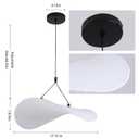 AFSEMOS Wabi Style Sabi Pendant Light Adjustable Height Modern Silk Chandelier for Kitchen Island, Dining Room Bedroom,Living Room and Entryway(15.8in)