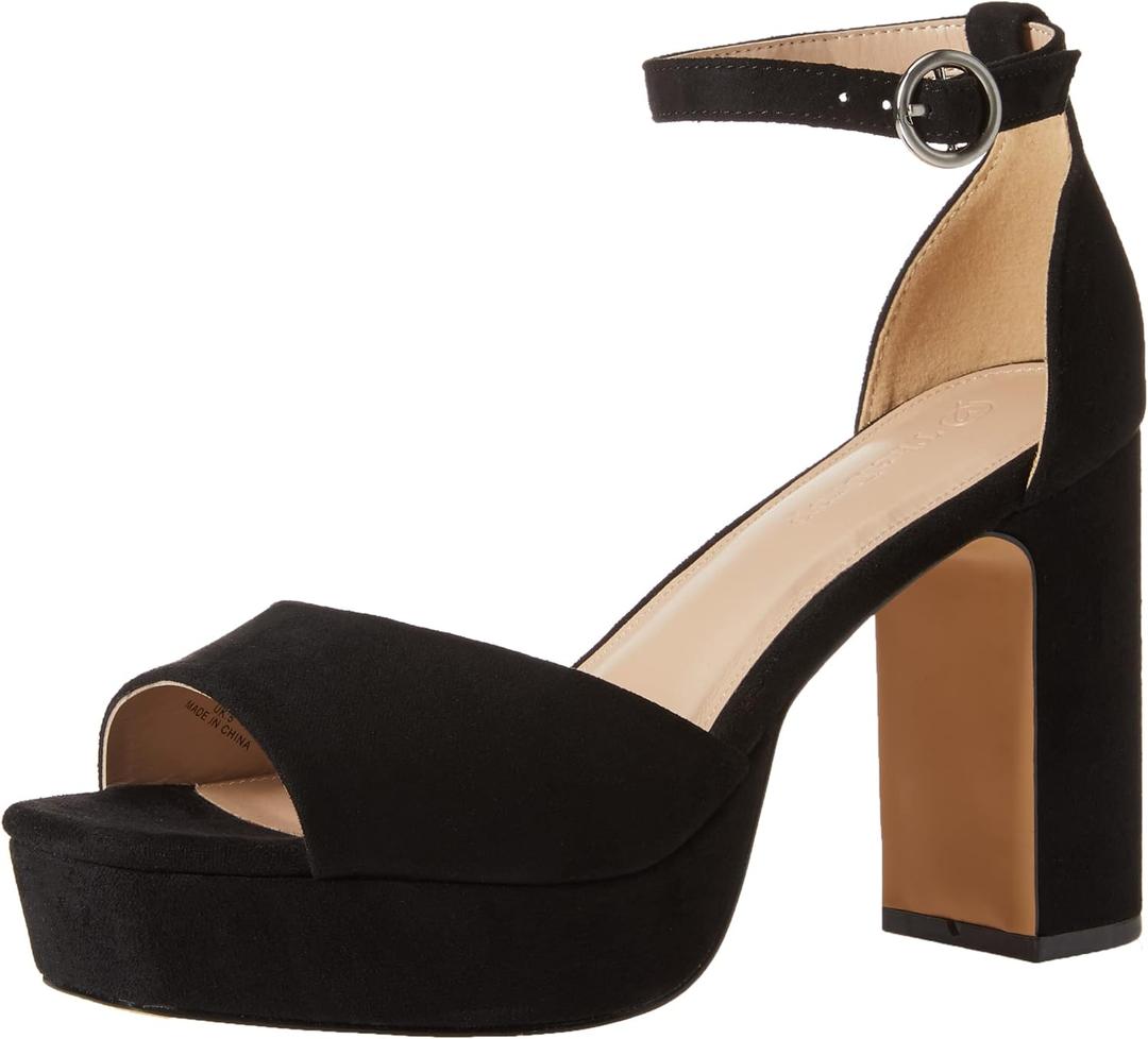 The Drop Women's Hamalie Platform Sandal (9, Black)