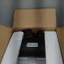 EUHOMY Nugget Ice Maker Countertop with Handle, Ready in 6 Mins, 34lbs Per Day, Removable Top Cover, Auto-Cleaning, Portable Sonic Ice Maker with Basket and Scoop, for Home/Party/RV/Camping (Black)