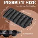 Reallnaive 1 Pc Cast Iron Corn stick Pan Corn Bread Molds with 7 Corncob Sticks Cornbread Loaf Cakes Corndog Baking Compatible with Oven, Stovetop, Grill, and Campfires