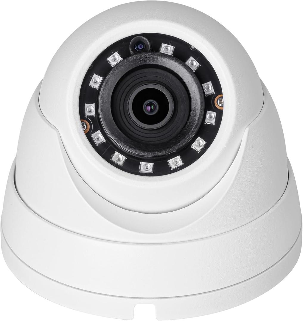 DahuaSecurity 4MP PoE IP Turret Camera with 12 IR LED, IP Security Camera Outdoor Indoor Night Vision IP67 Waterproof 2.8mm Wide Angle Lens Full Metal casing Motion Detection (Dome-eyeball-4MP)