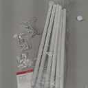 Curtain Rods 2 Pack 5/8 inch Curtain Rods for Windows 30 to 45 Inch with Brackets Easy to Install for Bedroom Living room Kitchen,White