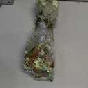 5 Stems 10 Heads Artificial Flowers Small Roses with Leaf Bouquet for Valentines Decoration Kitchen Wedding Office (2 Pack, Green)