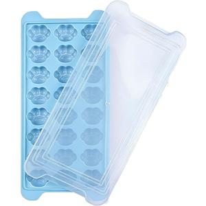 Silicone Ice Cube Tray with Lid, Cat Paw Mold for Freezer, 24 Cute Cat Claw Ice Cubes, Easy Release Chocolate Candy Gummy Molds for Whiskey Cocktail Drinks & Party
