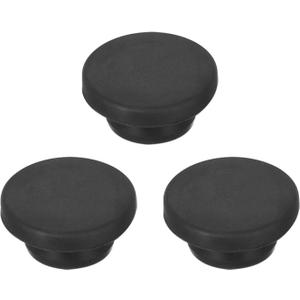 MECCANIXITY 3pcs T-Shaped Silicone Plugs 26mm 1 Inch Dia Snap in Plug Hole Seal Cover Round Rubber Stopper for Kitchen Rubber Bulkheads Waterproof Sealing Plugs Black