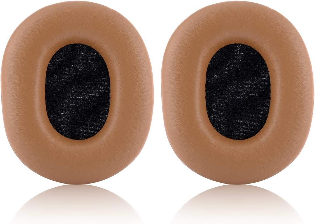Replacement Earpads for Audio-Technica ATH M50X M40X M30X M20X Professional Studio Monitor Headphones with Protein Leather & Memory Foam Ear Cushions (Brown)