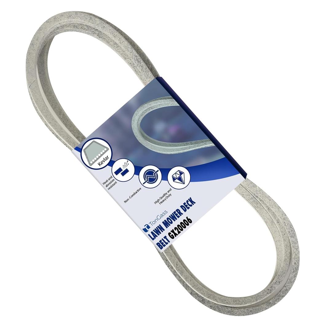 TonGass GX20006 Lawn Mower Deck Belt Compatible with John-Deere Lawn Mower Heavy-Duty Replacement Deck Drive Belt for D110, D140, L110, L111, L118, L120, LA115, LA120, LA125, LA130, LA175