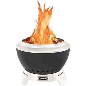 Amazon.com : Cuisinart 19.5 Cleanburn Smokeless Fire Pit with Removable Base for Ash, Portable Wood Burning Outdoor Fireplace, Stainless Steel Smoke Free Outdoor Heater, Enhanced Airflow and Easy Cleanup : Patio, Lawn & Garden
