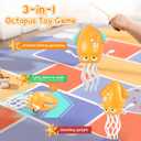 Baby Dancing Octopus Toy for 1 2 3 Year Old Boy Girl, Magical Musical Squid & Infant Tummy Time Toy, USB Rechargeable Crawling Baby Squid Toys for Walking Toddlers Interactive Gift
