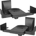 WALI Speaker Wall Mounts, Dual Side Clamping Bookshelf Mounting Bracket for Large Surrounding Sound Speakers, Hold up to 66 lbs. (SWM201XL), 1 Pair, Black