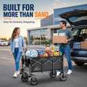 220L All-Terrain Heavy Duty Folding Wagon with 10" Pneumatic Rubber Wheels