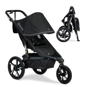 BOB Gear Alterrain Pro Jogging Stroller — Black
All Terrain, All Weather Jogger Stroller; SmoothShox Suspension & Air-Filled Tires; Car Seat Compatible