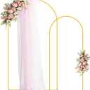 Fomcet Metal Arch Backdrop Stand Set of 2 Gold Wedding Arch Stand 7.2FT & 6FT Arched Backdrop Frame for Birthday Party Baby Shower Graduation Ceremony Decoration