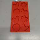 Disney Mickey Mouse and Snowflake Silicone Mold for Kitchen - for Candy, Chocolates, Ice Cubes and More (Light Red)