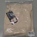 Annystore Women's Mock Neck Sheer Sleeve Ribbed Bodycon Midi Dress (Beige, XL)