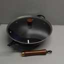 Nonstick Wok, 13-Inch Carbon Steel Wok Pan with Glass Cover, Woks & Stir-Fry Pans for Induction, Electric, Gas, Halogen, All Stoves