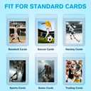 400ct Card Savers - Includes 200ct Semi Rigid Card Holders & 200ct Soft Card Sleeves, Semi Rigid Baseball Cards Sleeves Protectors, Fits Graded Trading Cards, Semi Rigid Card Sleeve with 1/2" Lip