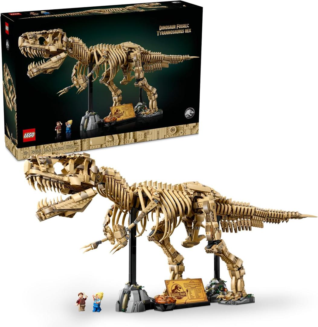LEGO Jurassic World Dinosaur Fossils: Tyrannosaurus Rex - Building Set for Adults, Ages 18+ - Dinosaur Gift for Movie Lovers - Collectible Home Decor for Bedroom, Office, or Any Room - 76968