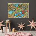 Jigsaw Puzzles for Adults, 1000 Pieces Ocean Park Puzzle, Cartoon Painting Challenging Puzzles for Family Activity Game Nights Gifts Fidget Stress Relief