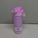 THERMOS FUNTAINER 16 Ounce Stainless Steel Vacuum Insulated Bottle with Wide Spout Lid, Neon Purple