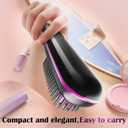 Go Brush Pro Portable Cordless Hair Straightener Brush for Travel, 30s Fast Heat for Instant On-the-Go Styling, 3 Adjustable Temperature Settings for All Hair Types,Midnight Black