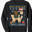 Ugly Sweater Chanukah Sweatshirt, Black, M