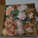 Senseya Artificial Flowers Combo, Nude Color Silk Roses, Peonies, Dahlias with Stems for DIY Wedding Bouquets, Baby Shower, Table Centerpieces, Home Decor, Fake Floral Arrangements, Party Decorations