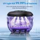 Upgraded Ultrasonic Retainer Cleaner Machine, 45kHz Ultrasonic Dentures Cleaner for Night Guards, Braces, Aligner, Toothbrush, Jewelry and More, 200ML Capacity, Black