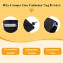 Catheter Leg Bag Holder, Catheter Sleeve Urine Leg Bag Fix Catheter Sleeves, Foley Catheter Bag Holder Leg Strap, Urinary Drainage Bag Cover for Men & Women, Patented Product, L