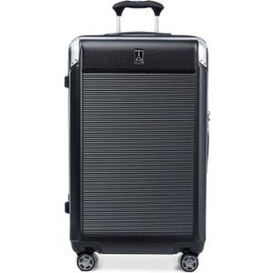 Travelpro Platinum Elite Hardside Expandable Checked Luggage, 8 Wheel Spinner, TSA Lock, Hard Shell Polycarbonate Suitcase, Shadow Black, Checked Large 28-Inch