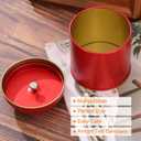 uxcell 9 Pcs Tea Tins Canister with Airtight Double Lids, 8 Fluid Oz Small Round Tin Can Box, Kitchen Canister Containers for Loose Tea Coffee Candy Spices, Red
