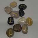 12 Pieces Inspirational Stones Natural Engraved Faith Rocks 12 Different Words Encouragement Amulets Gift for Prayer Friends and Family Religious Home Decor