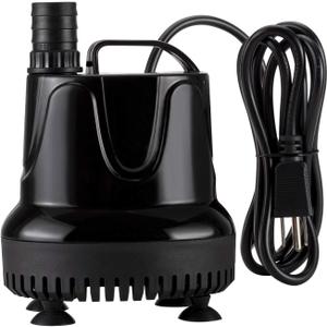 hygger 1060 GPH Quick Water Change Aquarium Pump Submersible Fountain Water Pump Fish Tank Pond Drain Transfer Pump with 3 Adaptors