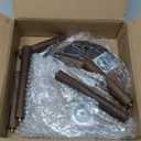 3-Pack Wood Plant Stands Indoor, Single Plant Stand for 6-12 Inch Pots, Mid-Century Modern Plant Stool, Tall Plant Stand for Large Plants Perfect Fit for Living Room, Balcony, Office (heavy burnt color)