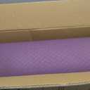 Indoor Outdoor Men & Women Fitness Gym Workout 6mm One Thick Plain Yoga Mat (Purple) 27x72