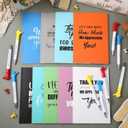 18 Pcs Christmas Appreciation Gifts Set Includes 9 Inspirational Notebook Journals & 9 Motivational Thumbs up Pens, Thank You Gifts Bulk for Employees Office Staff Teachers MA CMA Nurses
